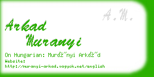 arkad muranyi business card